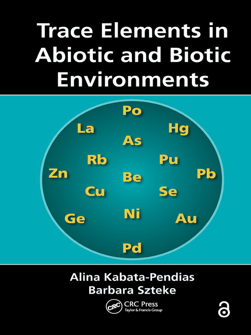 תמונה של  Trace Elements in Abiotic and Biotic Environments